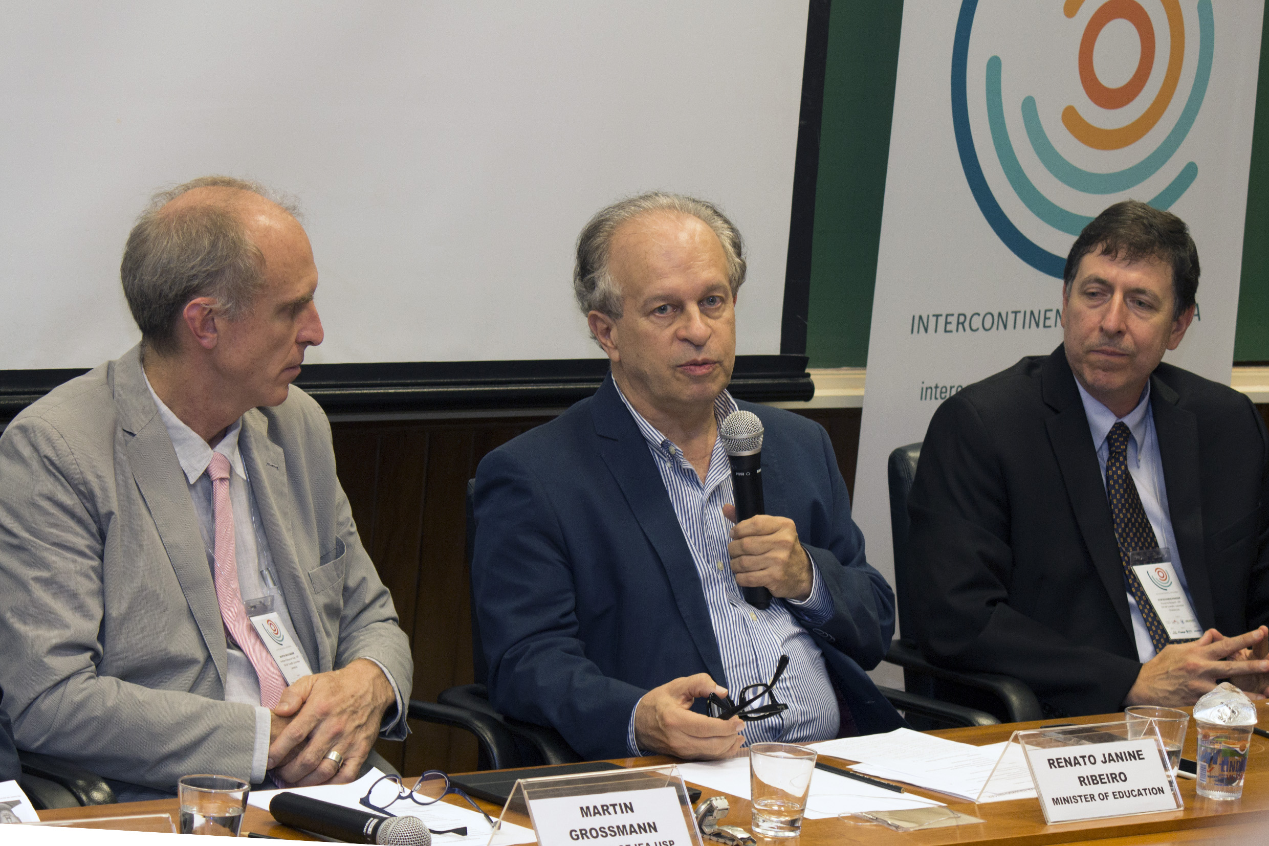 Martin Grossmann, Minister Renato Janine Ribeiro and José Eduardo Krieger