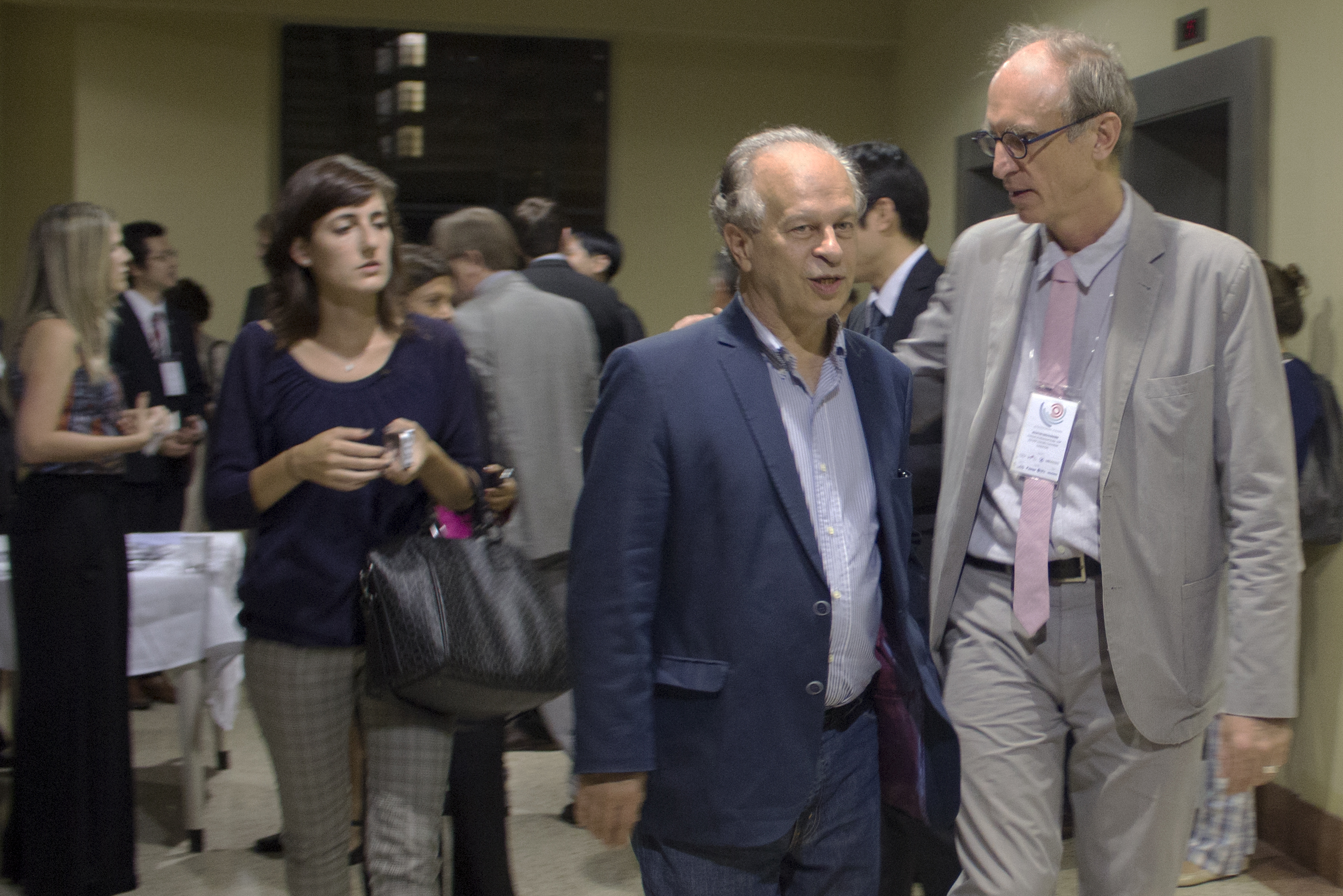 Minister Renato Janine Ribeiro and Martin Grossmann at the opening of the Intercontinental Academia - April 17, 2015
