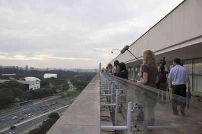 Ibirapuera Park view from the top of MAC-USP - Scientific and cultural tour: USP and Modernist São Paulo - April 18, 2015